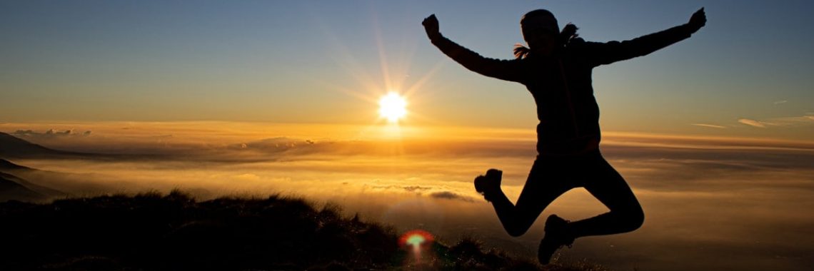 a person jumping in the air